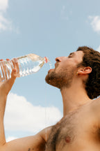 BOY, HYDRATE zinc face gel lifestyle shot.