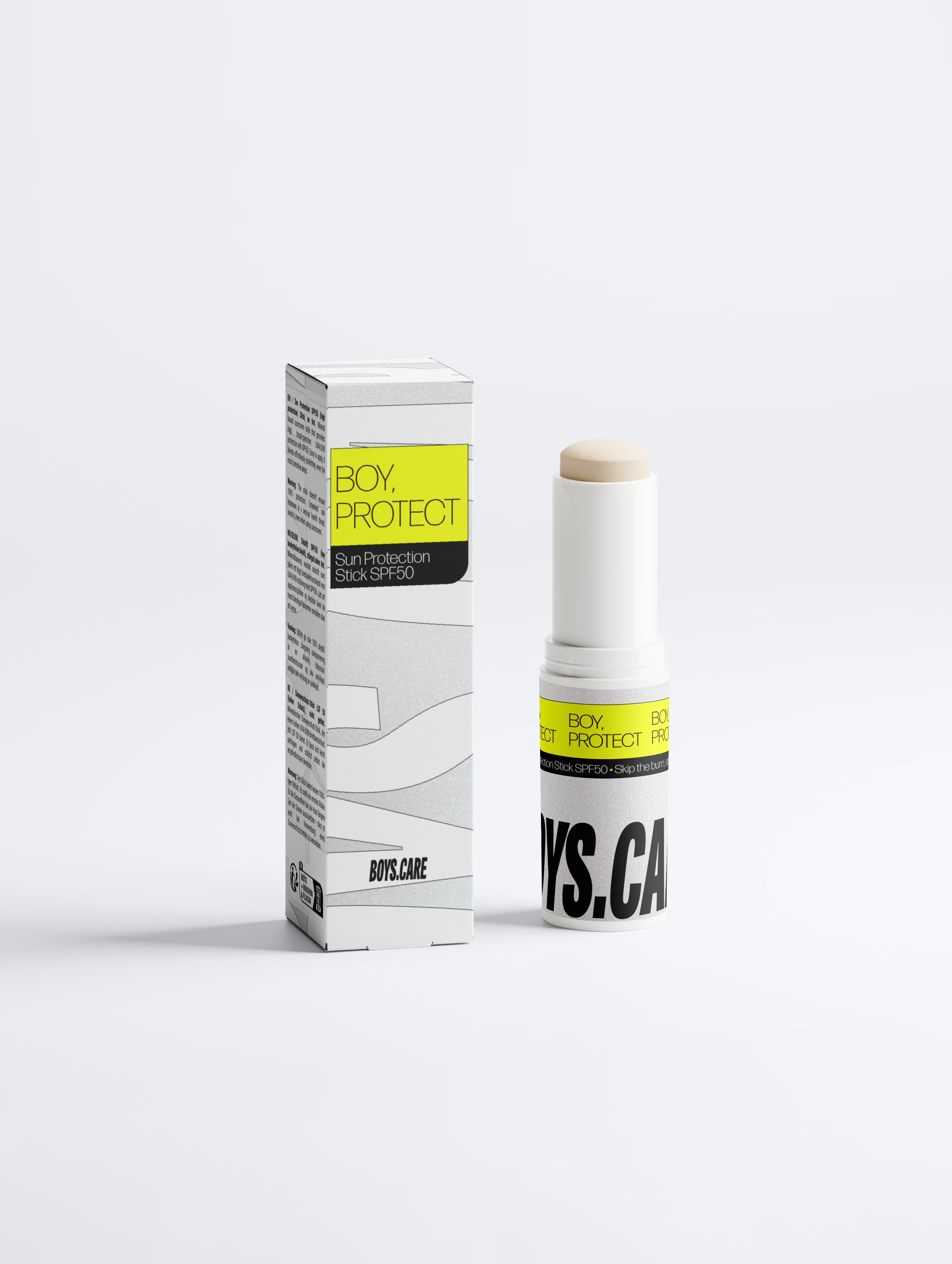 BOY, PROTECT SPF50 sunscreen stick by BOYS.CARE.